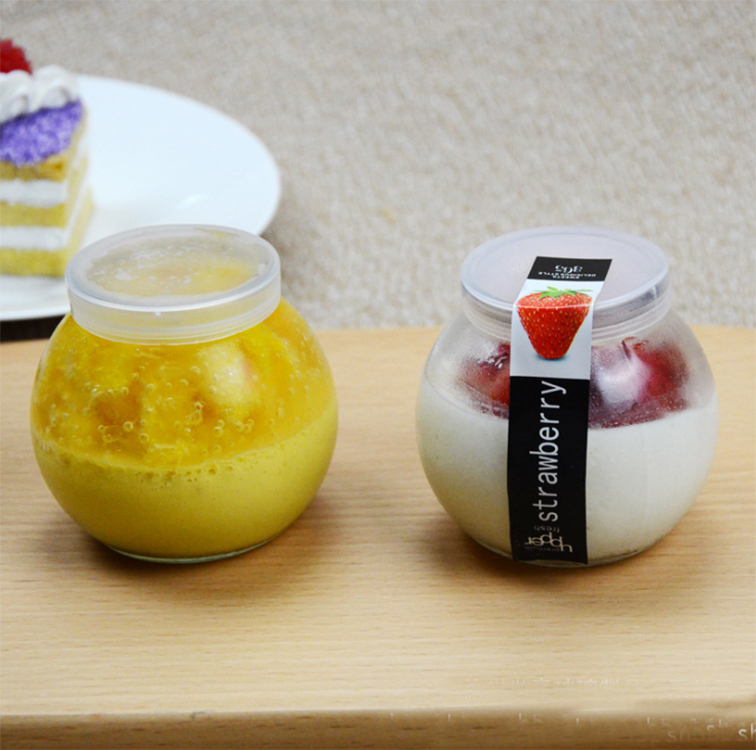 BPA Free Glass 100ml Yogurt Jars Pudding Jar With Plastic Lid For Chia Seed Candy Dessert Jar Glass