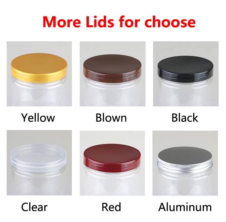 BPA Free Plastic Containers Wholesale 100ml 3oz PET Amber Plastic Cream Jar