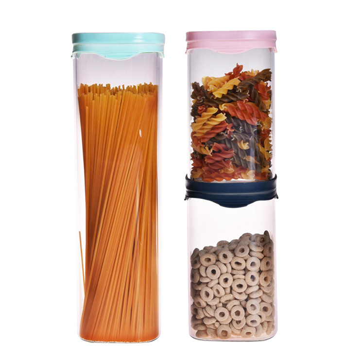 BPA free Kitchen storage cereal food container glass jar 1000ml with glass lid
