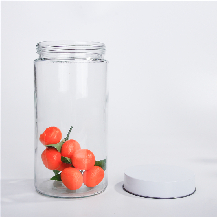 BPA free borosilicate glass cylinder glass storage jar