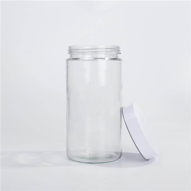BPA free borosilicate glass cylinder glass storage jar