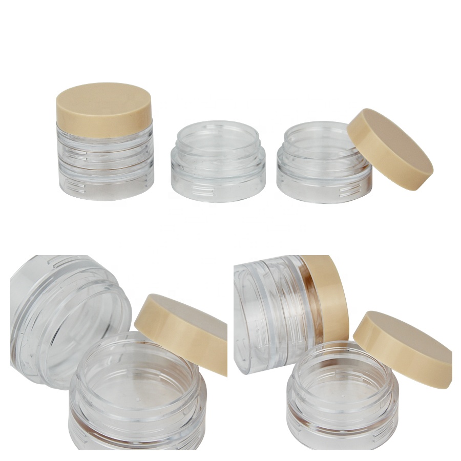 BPA free cosmetics tube bulk cosmetic packing empty bottle packaging containers dual unique plastic jar with colored lid