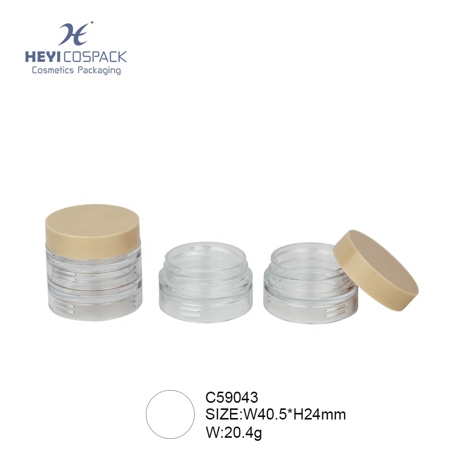 BPA free cosmetics tube bulk cosmetic packing empty bottle packaging containers dual unique plastic jar with colored lid