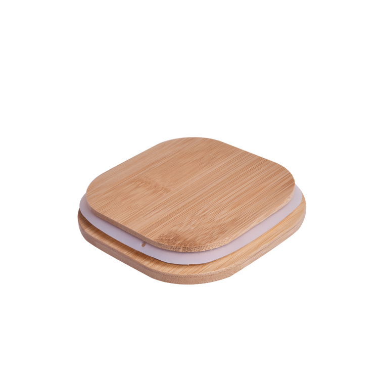 BPA free high borosilicate heat resistant wooden lid square glass jar bamboo