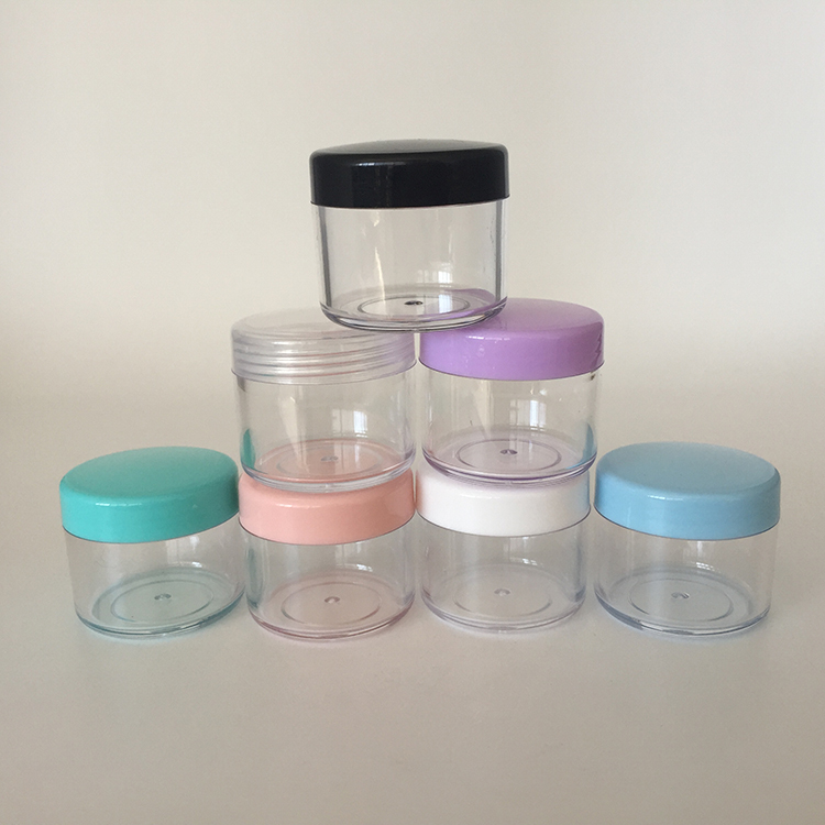 BPA free plastic 20g 20ml cosmetic pot jar for cosmetic dispenser travel usage, 20 gram cosmetic cream container custom logo