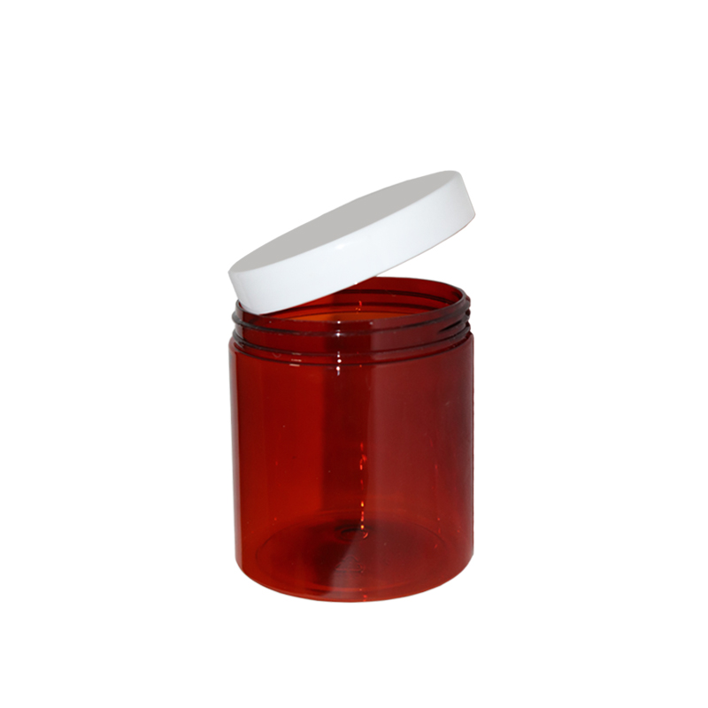 BPA free plastic jars wholesale 100ml 3oz pet amber plastic cream jar