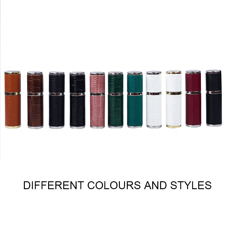 BSCI ISO Factory PU fragrance atomizer bottle travel 10ml 5ml perfume box supplier perfume spray bottle glass perfume bottle
