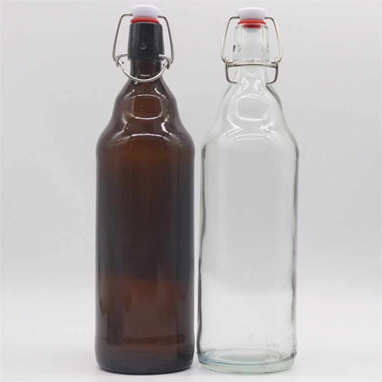 BULK SALE 330ML 500ML 1000ML Beer Bottle Round Amber glass bottle With Crown lid