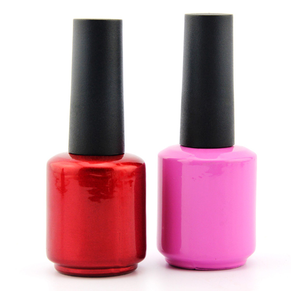Baby Pink And Light Blue Fat Round Gel Nail Polish Empty Bottle Wholesale