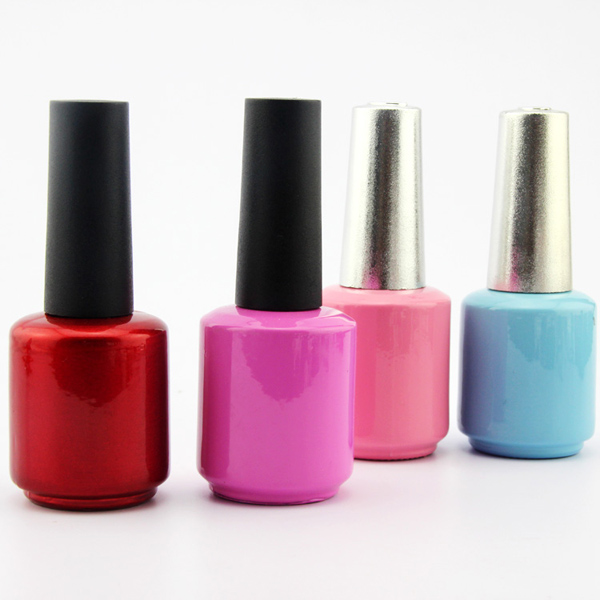 Baby Pink And Light Blue Fat Round Gel Nail Polish Empty Bottle Wholesale