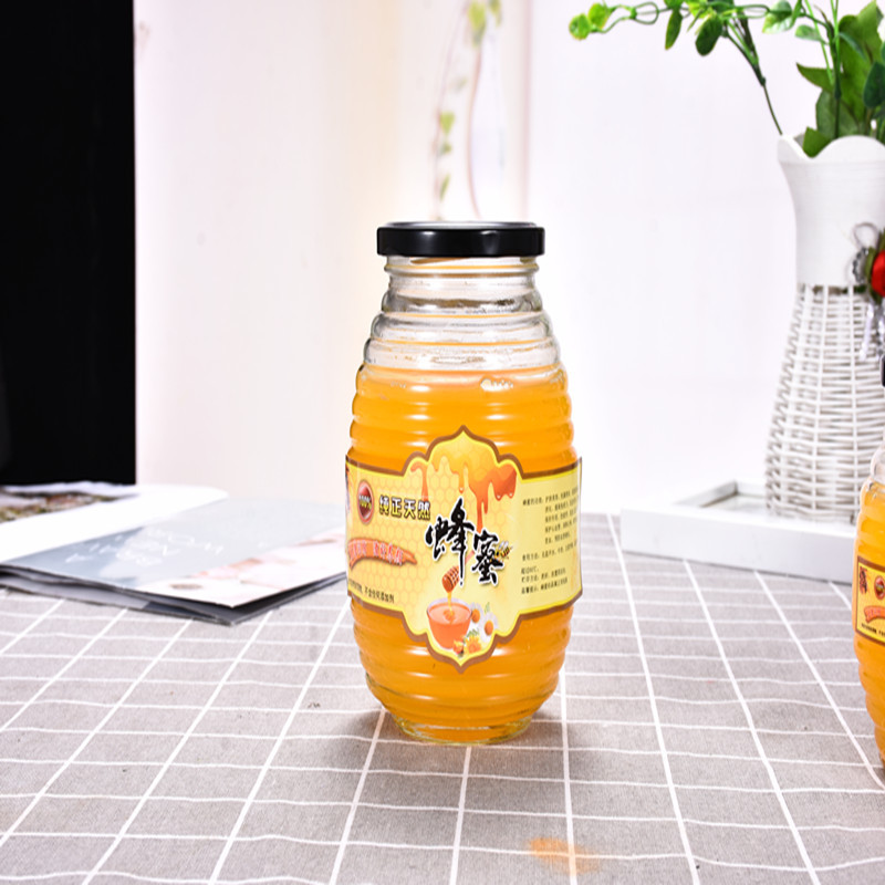 Baby food packaging 500 gram glass honey jar 1000g honey bottle