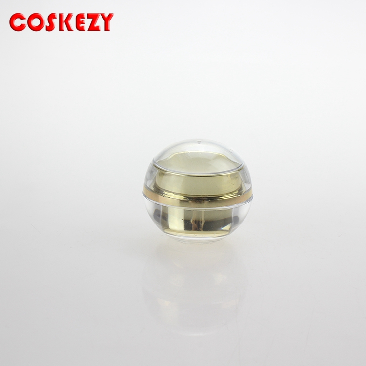 Ball Shaped Acrylic Jar empty cream jar acrylic cosmetic jar 5g yellow container packaging