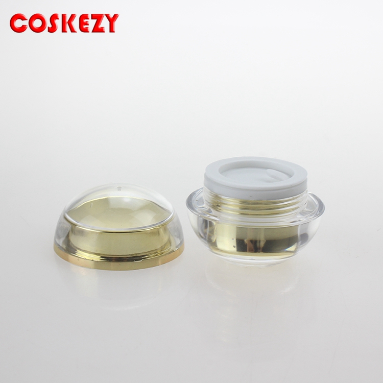 Ball Shaped Acrylic Jar empty cream jar acrylic cosmetic jar 5g yellow container packaging