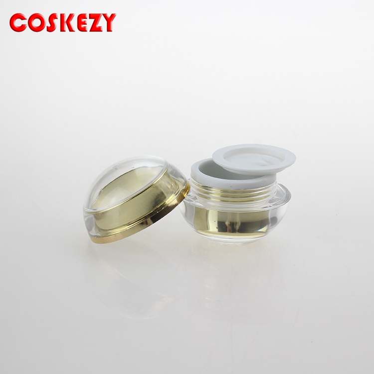 Ball Shaped Acrylic Jar empty cream jar acrylic cosmetic jar 5g yellow container packaging