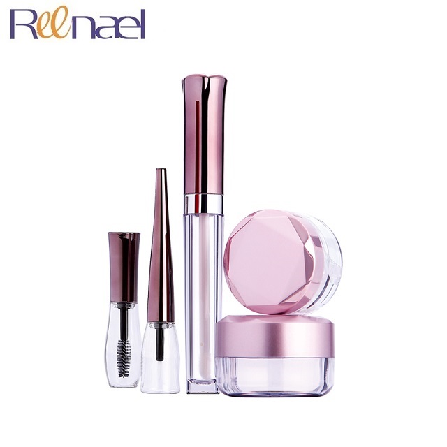 Ball shape packaging cosmetic small plastic make up containers 20g round compact case with sifter