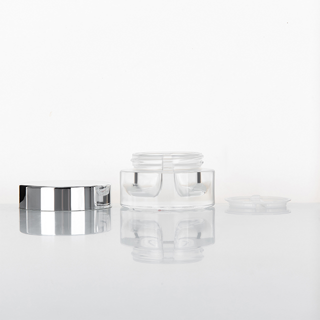 Bamboo Cosmetic glass Jar For Face Cream Packing glass Jar With Bamboo Lids 30g 50g 100g