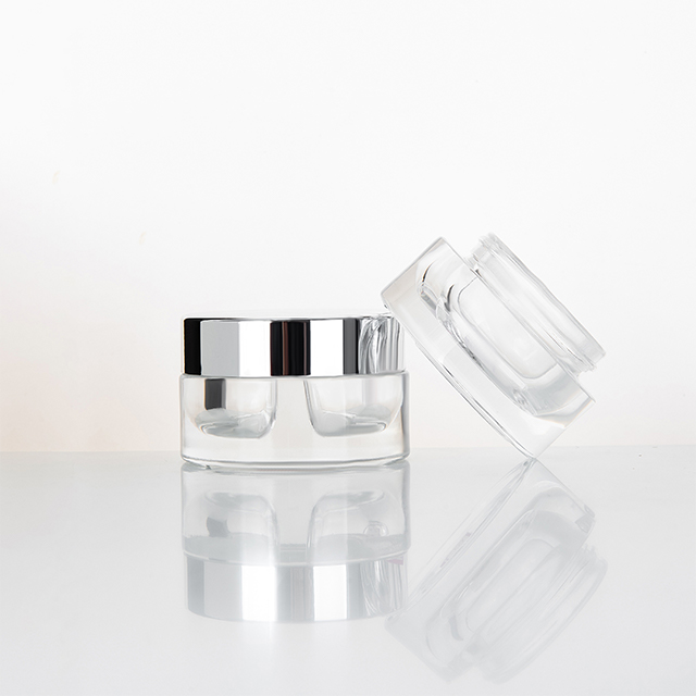 Bamboo Cosmetic glass Jar For Face Cream Packing glass Jar With Bamboo Lids 30g 50g 100g