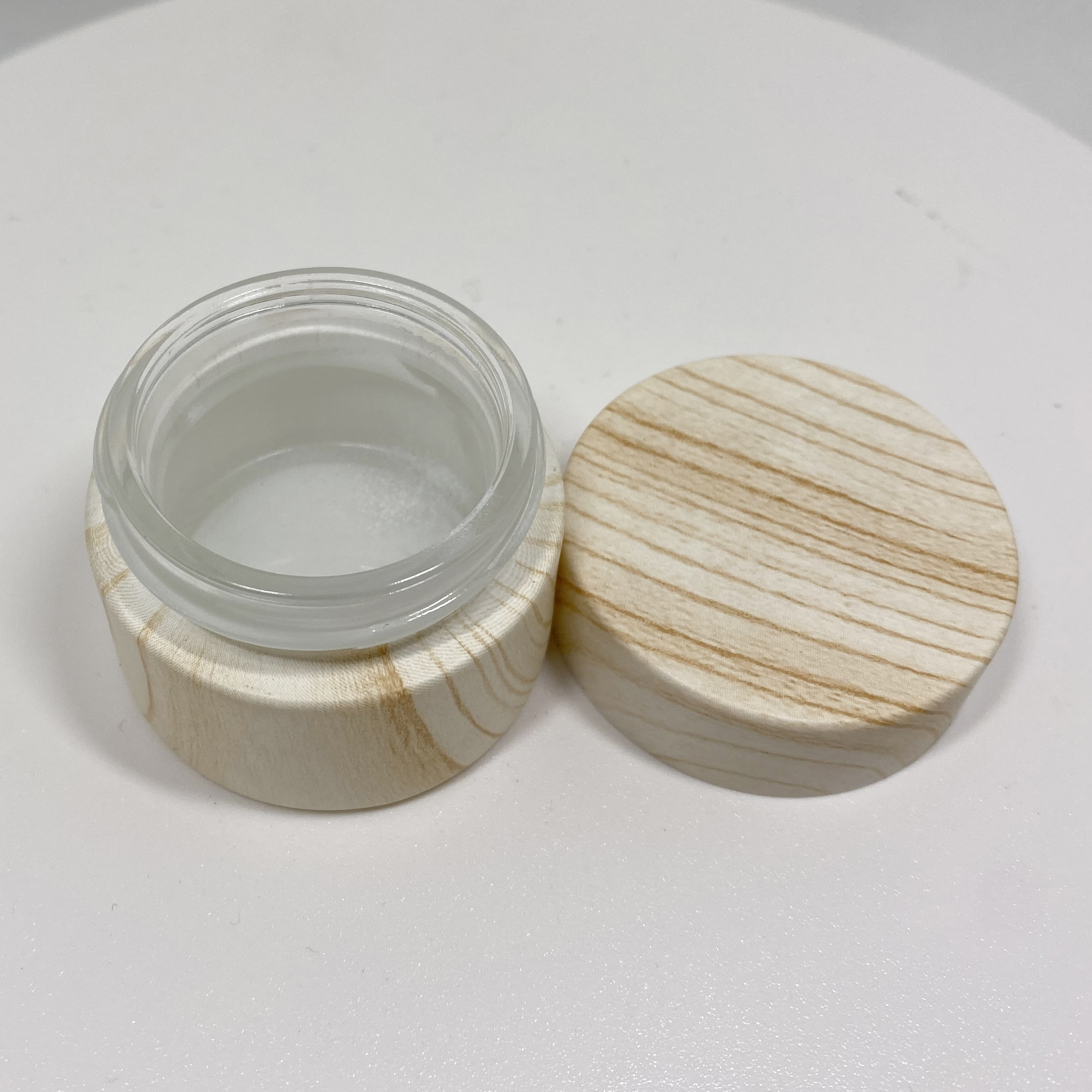 Bamboo Cream Cosmetic Jar glass inner 10g 20g 30g 50g