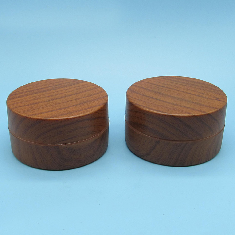 Bamboo Grain Plastic Cosmetic Cream Jar Packaging for Mask Cream