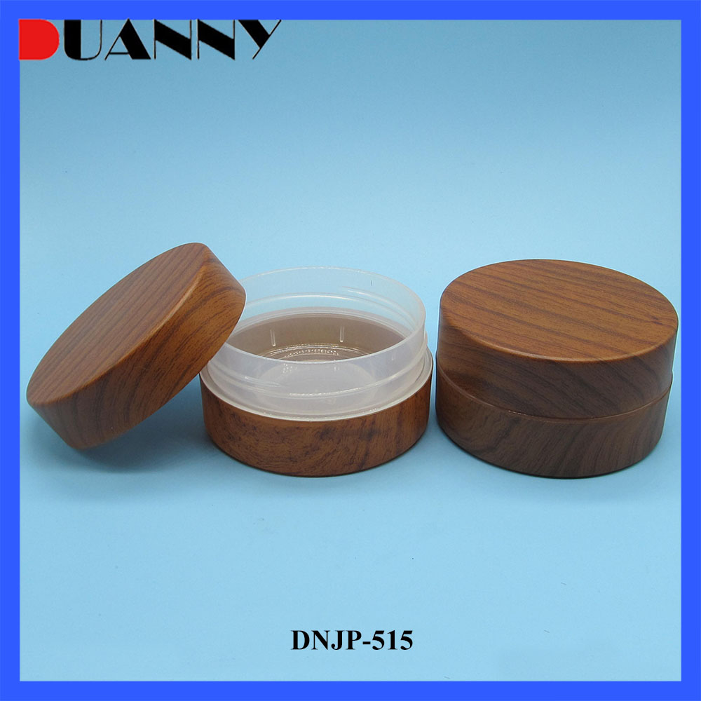 Bamboo Grain Plastic Cosmetic Cream Jar Packaging for Mask Cream