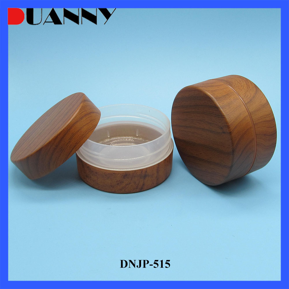 Bamboo Grain Plastic Cosmetic Cream Jar Packaging for Mask Cream