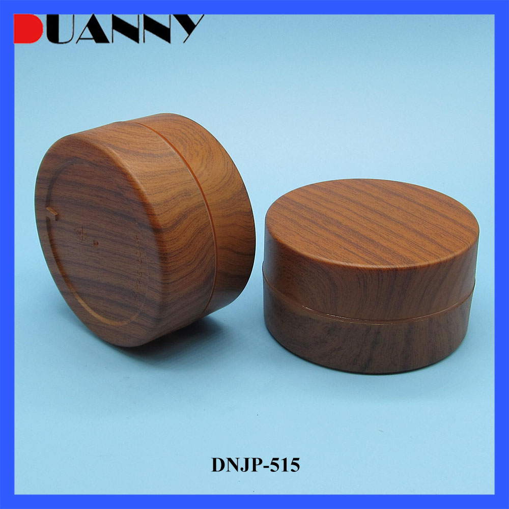 Bamboo Grain Plastic Cosmetic Cream Jar Packaging for Mask Cream