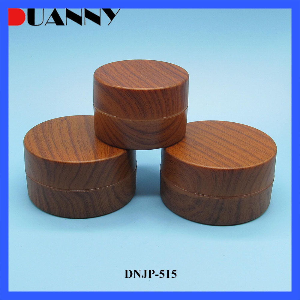 Bamboo Grain Plastic Cosmetic Cream Jar Packaging for Mask Cream