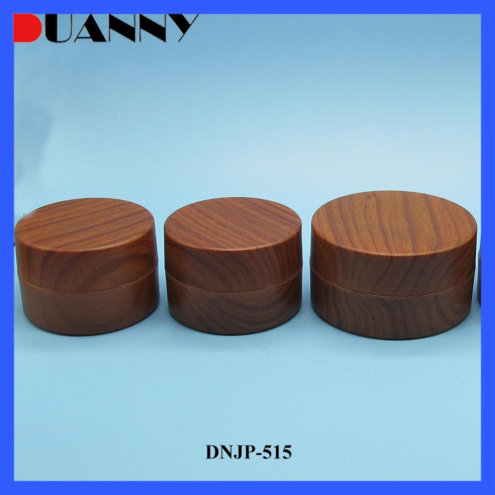 Bamboo Grain Plastic Cosmetic Cream Jar Packaging for Mask Cream