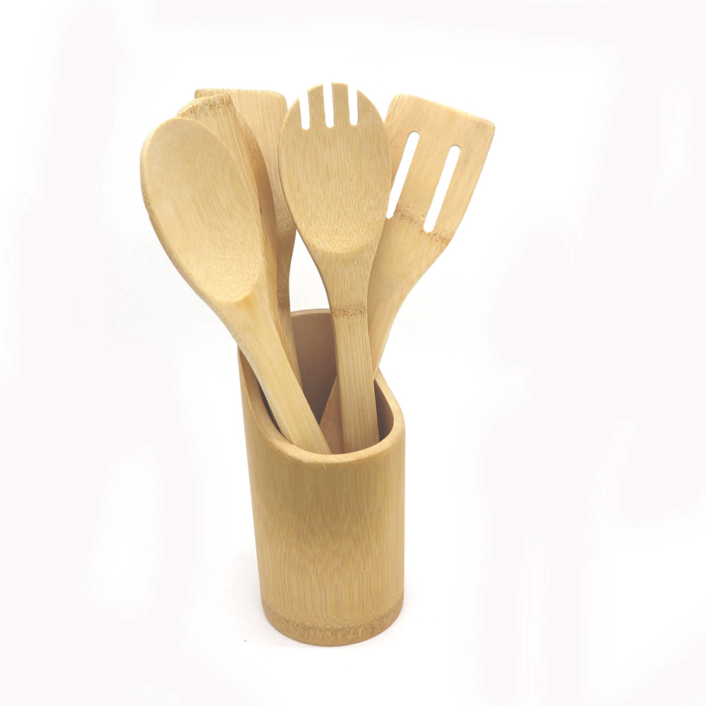 Bamboo Holder Multifunctional Desktop Kitchen Storage Box For Tableware
