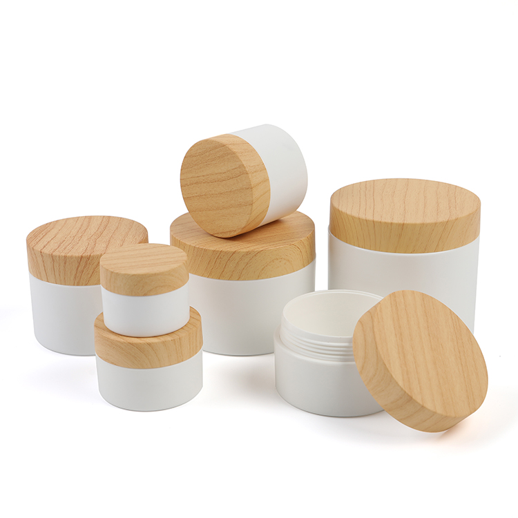 Bamboo Lid Cram Jar 10g 20g 30g 50g 100g 150g 200g 250g 380g With Spoon Natural Bamboo Cosmetic Jar