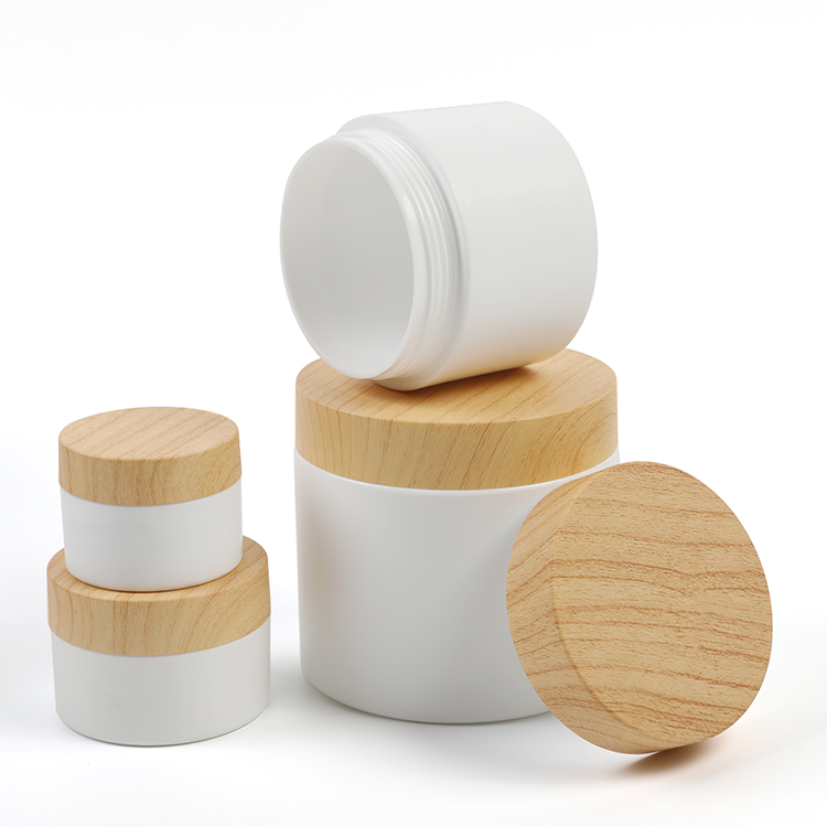 Bamboo Lid Cram Jar 10g 20g 30g 50g 100g 150g 200g 250g 380g With Spoon Natural Bamboo Cosmetic Jar