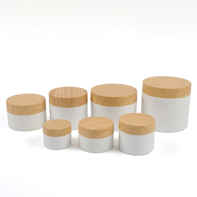 Bamboo Lid Cram Jar 10g 20g 30g 50g 100g 150g 200g 250g 380g With Spoon Natural Bamboo Cosmetic Jar