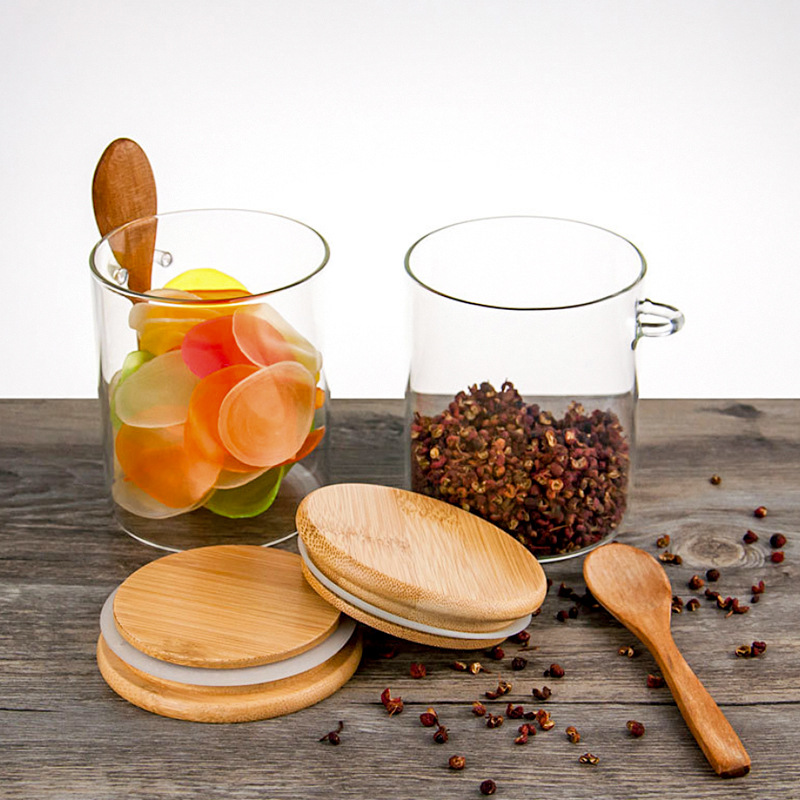 Bamboo Products Eco Friendly Products Bath Salt Wooden Spooncandle Jar With Lid