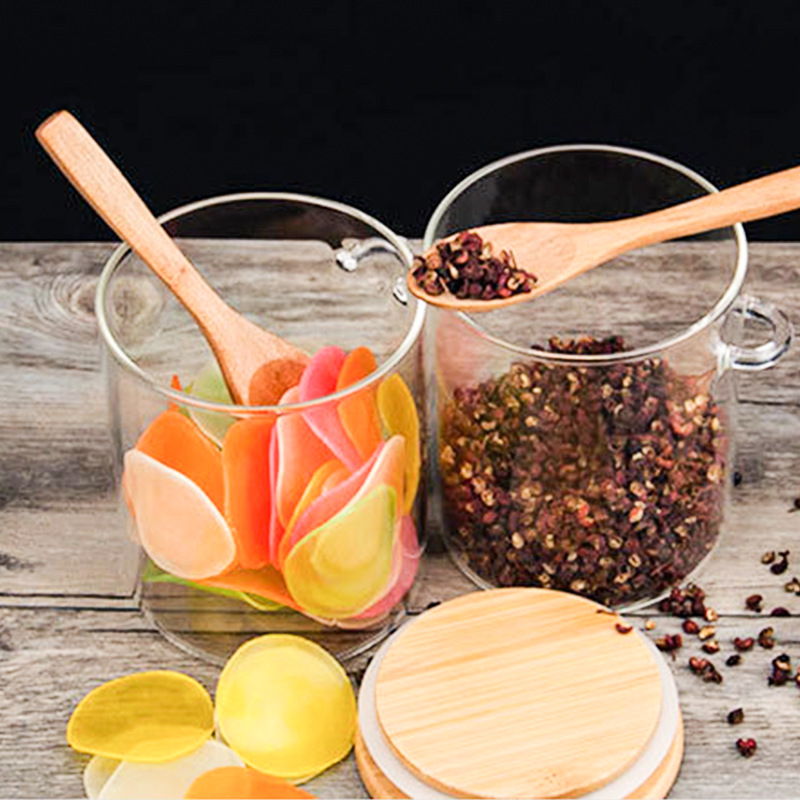Bamboo Products Eco Friendly Products Bath Salt Wooden Spooncandle Jar With Lid