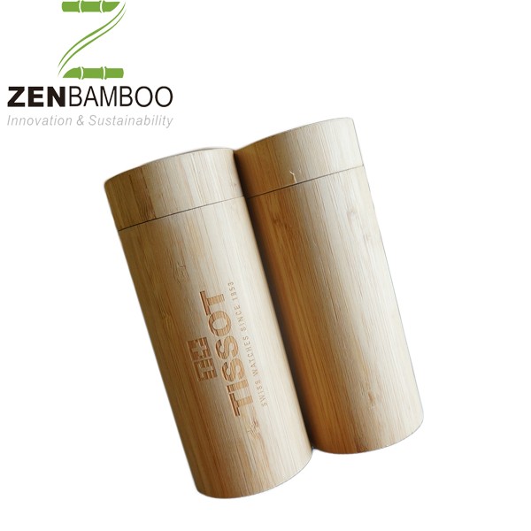 Bamboo Storage Bottles with Lid Eco-friendly Kitchen Food Canister with Woca Wax Oil Surface Treatment Bamboo Container