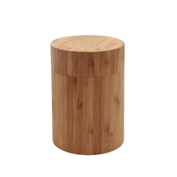 Bamboo Storage Bottles with Oil Surface Treatment Food Grade Eco-friendly Bamboo Container Custom Size Canister