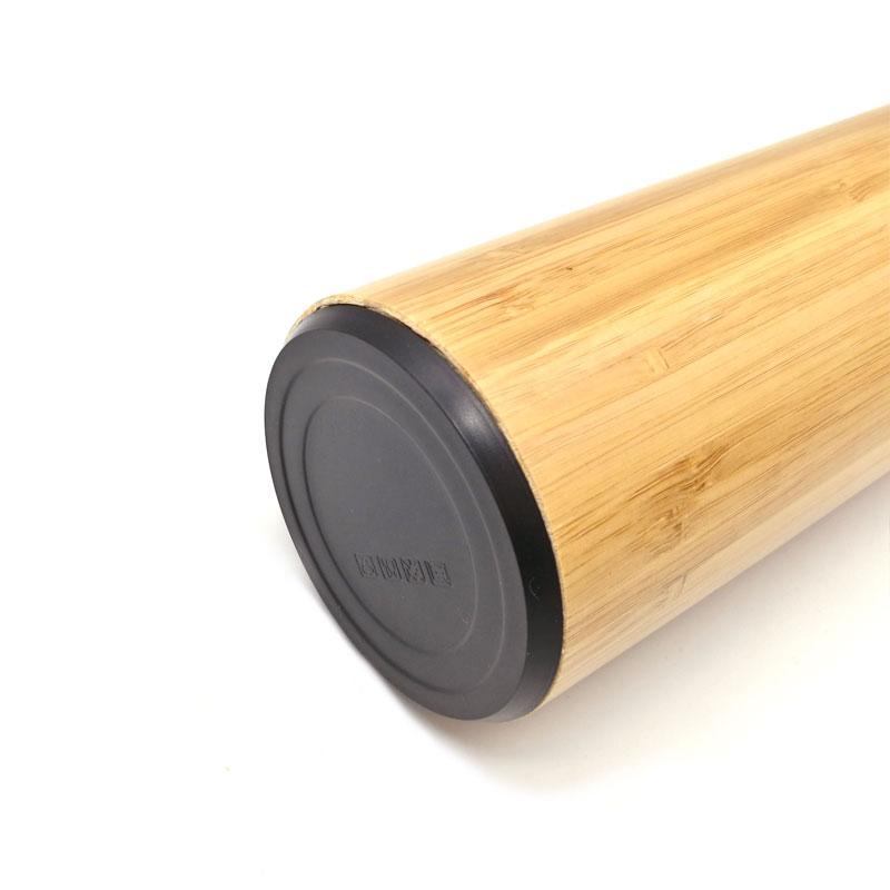 Bamboo Tea Infuser Stainless Steel Water Bottle,Vacuum Bamboo Tumbler