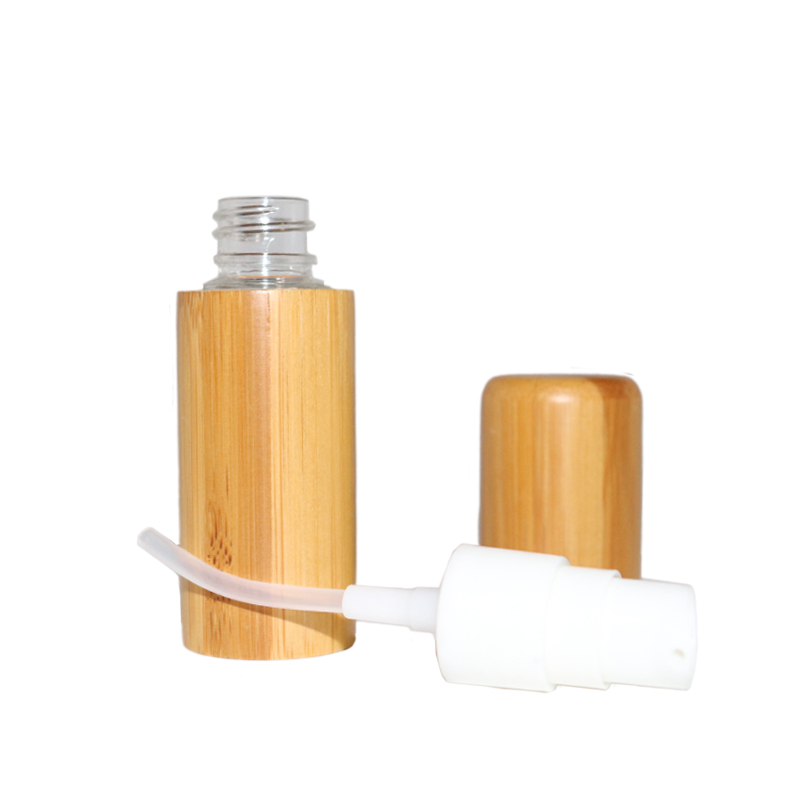 Bamboo Wood Glass Mist Spray Lotion Perfume Bottle 10ml 15ml