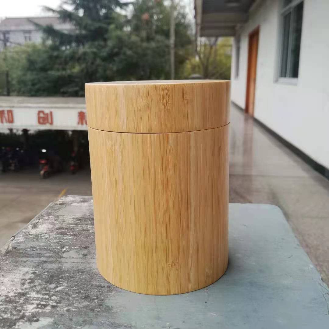 Bamboo Wood Storage Bottles with Lid 2mm Thickness Bamboo Container Wax Oil Surface Food Grade Durable Canister
