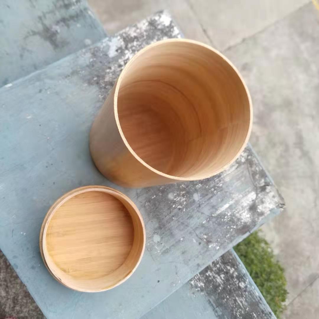 Bamboo Wood Storage Bottles with Lid 2mm Thickness Bamboo Container Wax Oil Surface Food Grade Durable Canister