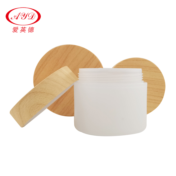 Bamboo Wooden Texture Frosted Lotion Cream Jar Big Size 200g 250g 380g China Manufacture