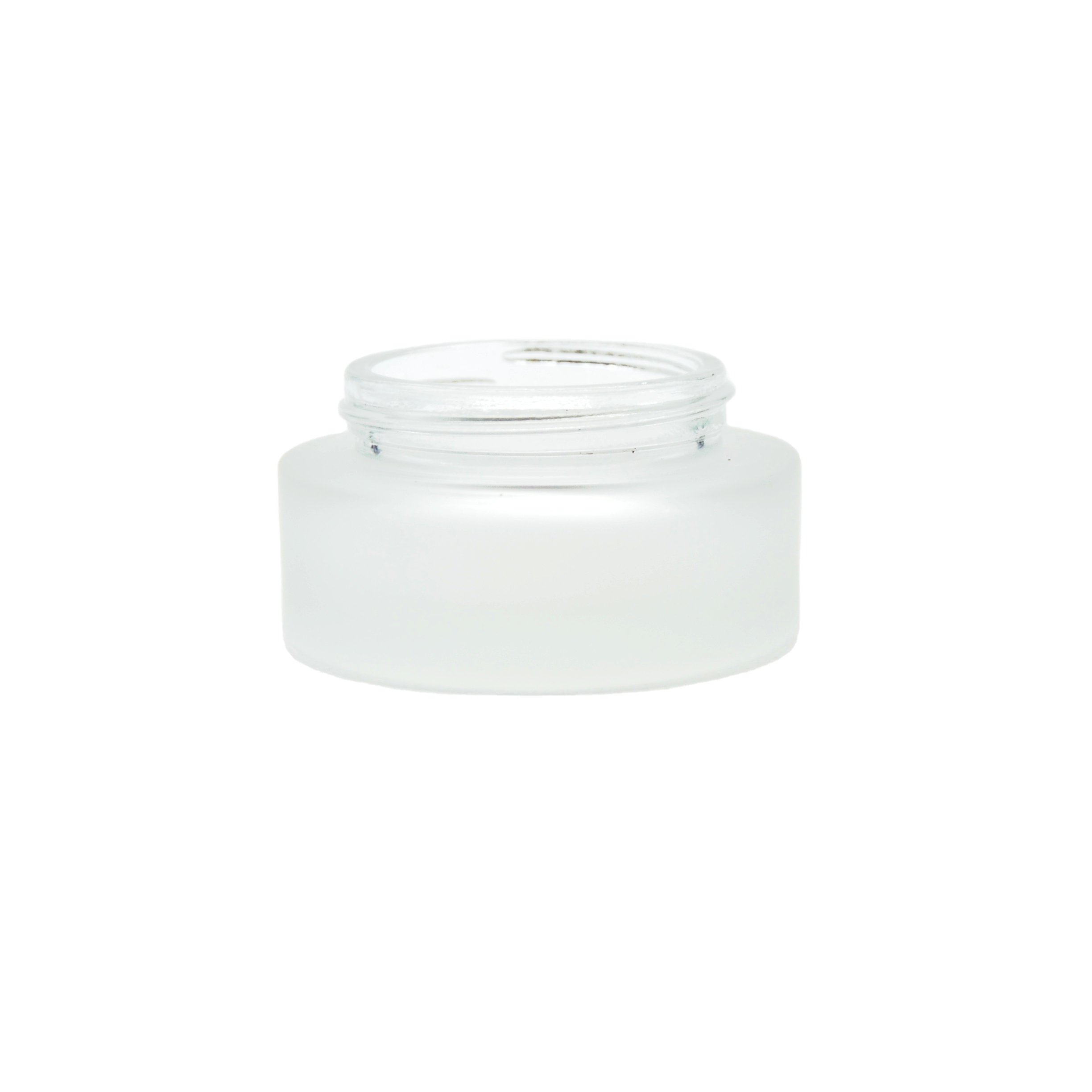 Bamboo and wood covered clear cream bottle 30g glass cream jar