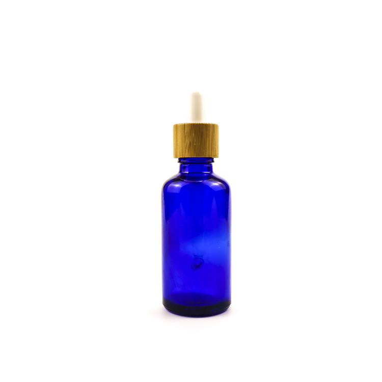 Bamboo cap cosmetic empty bottle for essential oil dropper bottle 15ml 20ml 30ml 50ml 1oz 2oz amber glass essential oil bottle