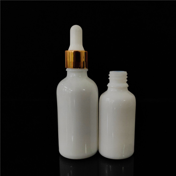 Bamboo cosmetic packaging 10ml 15ml 20ml 30ml 50ml 100ml opal white porcelain ceramic oil serum glass bamboo dropper bottles