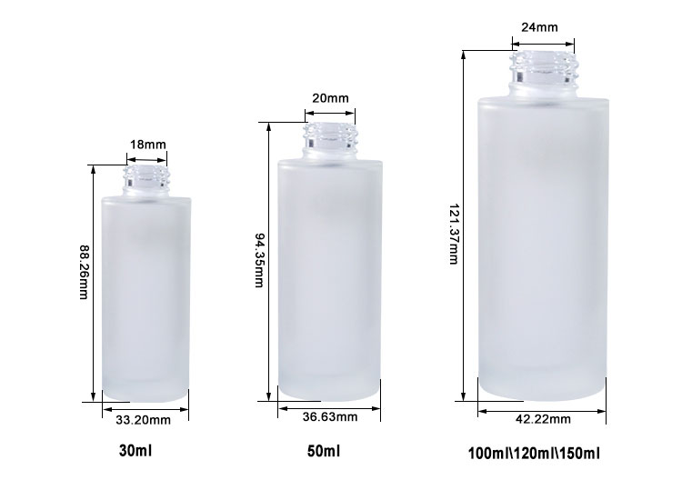 Bamboo cosmetic packaging 30ml 50ml 100ml 120ml 150ml flat shoulder frosted clear perfume glass spray bottle with bamboo sprayer