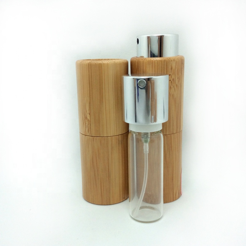 Bamboo cosmetics manufacturers sell twisted cosmetic spray, bamboo lipstick tube, bamboo Mascara bottle.