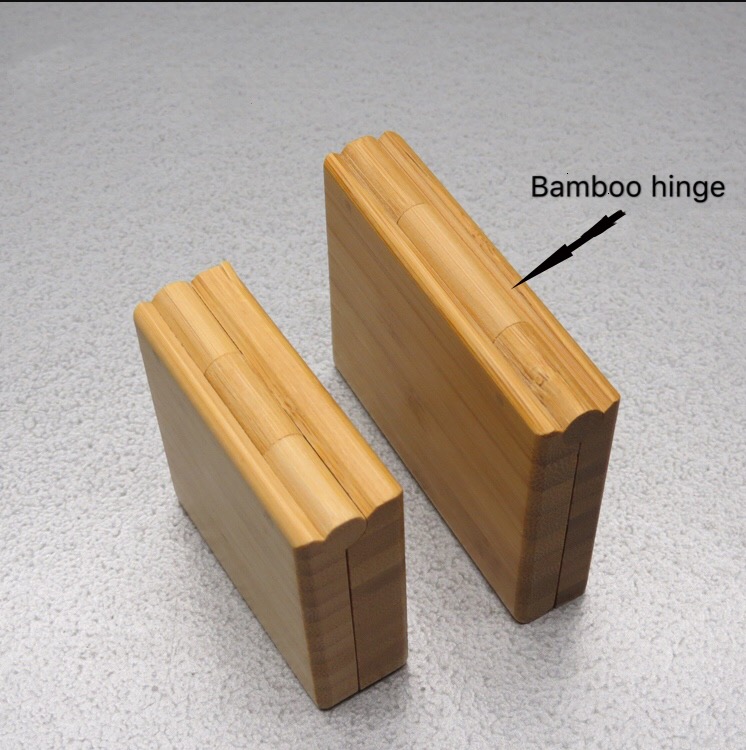 Bamboo makeup case eye shadow case organic eyeshadow palette with mirror empty cosmetic container wooden packaging
