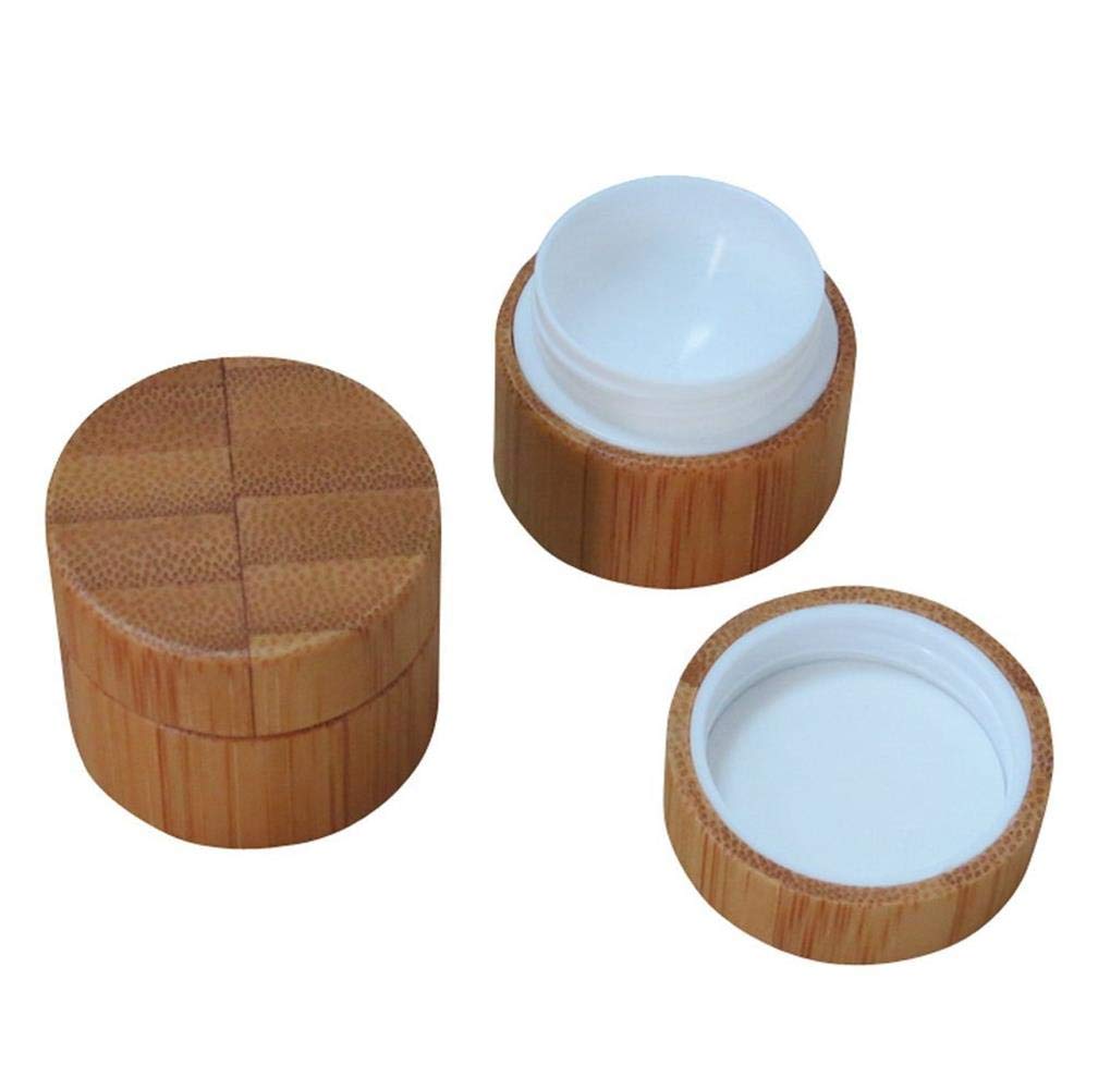 Bamboo plastic airless vacuum emulsion pump bottle empty refill cosmetic cream lotion liquid storage holder travel packing