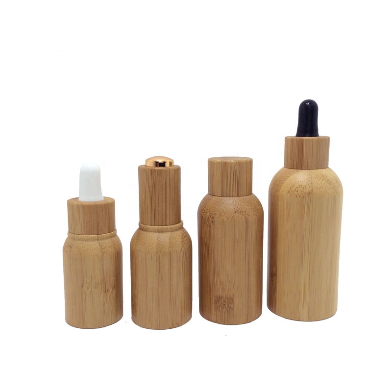 Bamboo skincare packaging 5 ml 10 ml 20 ml 30 ml 50 ml essential oil bottle can be customized large capacity.