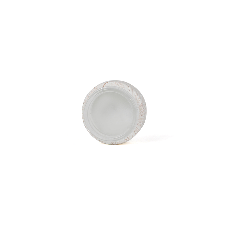 Bamboo texture glass cosmetic jar 15g